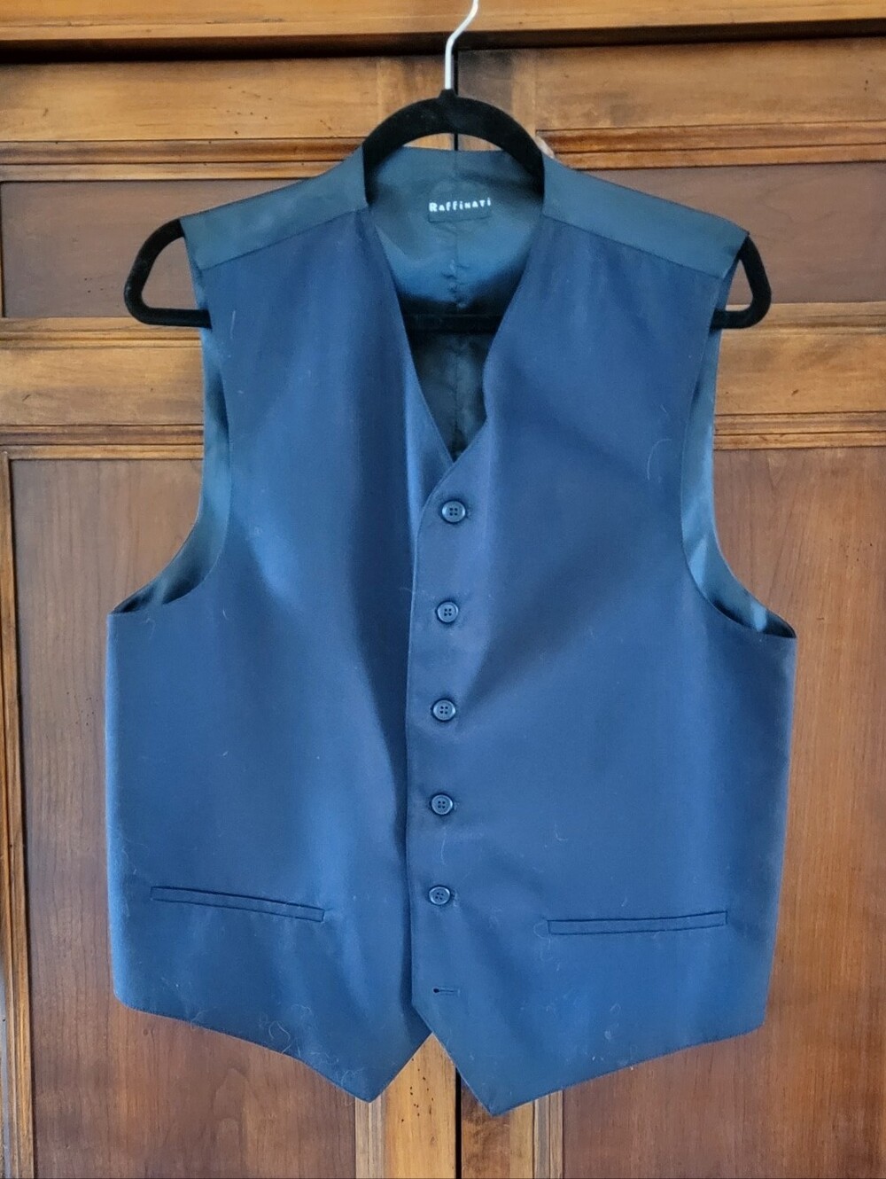 Men's Raffinati Formal Wear Black Suit Vest Size S
